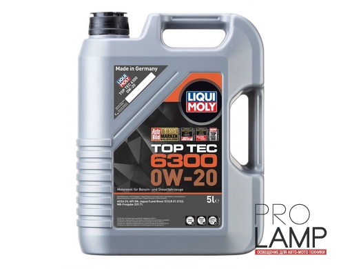 LIQUI MOLY Top Tec 6300 0W-20 — НС-синтетическое моторное масло 5 л.