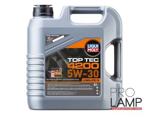 LIQUI MOLY Top Tec 4200 5W-30 — НС-синтетическое моторное масло 4 л.