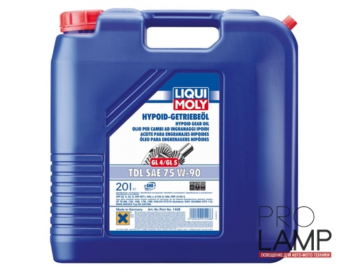LIQUI MOLY Hypoid-Getriebeoil TDL (GL-4/GL-5) 75W-90 — Полусинтетическое трансмиссионное масло 20 л.