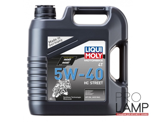 LIQUI MOLY Motorbike 4T HC Street 5W-40 — НС-синтетическое моторное масло для 4-тактных мотоциклов 4 л.