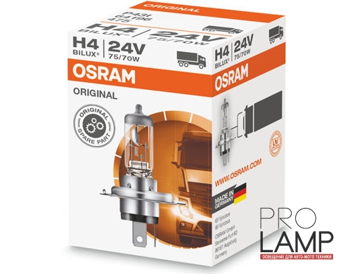 Галогеновые лампы Osram Original Line 24V, H4 - 64196
