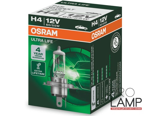Галогеновые лампы Osram Ultra Life H4 - 64193ULT
